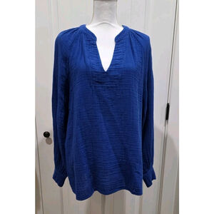 Electric And Rose Electric Blue Cotton Tunic Size Small Oversized NWT $178